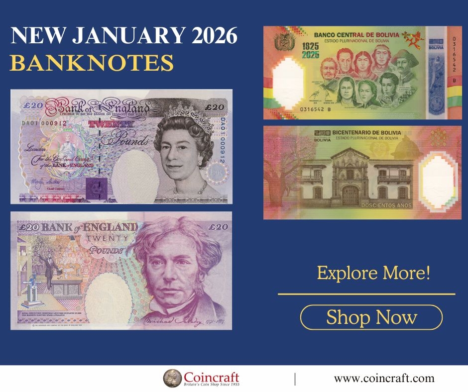 New Stock of Banknotes January 2026 - Coincraft